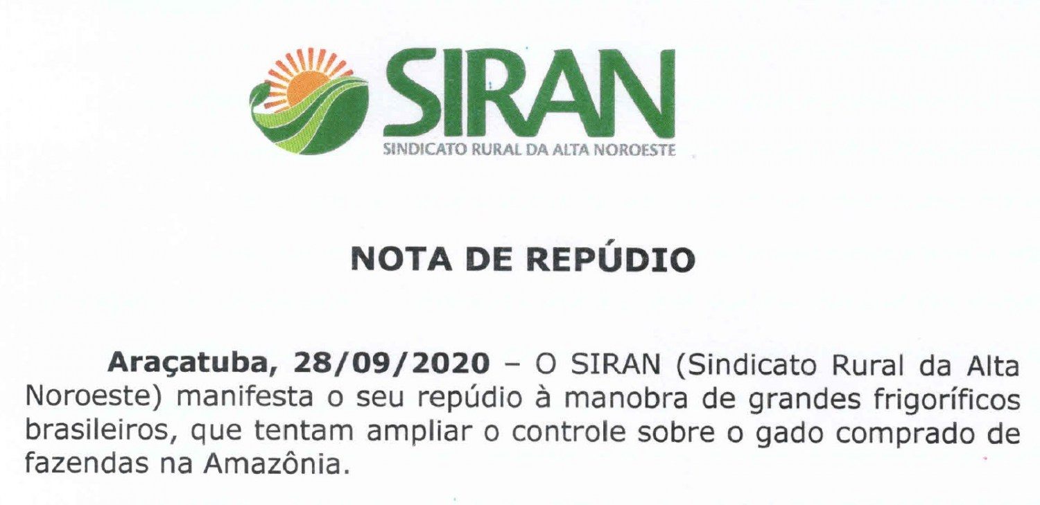 siran - sindicato rural da alta noroeste