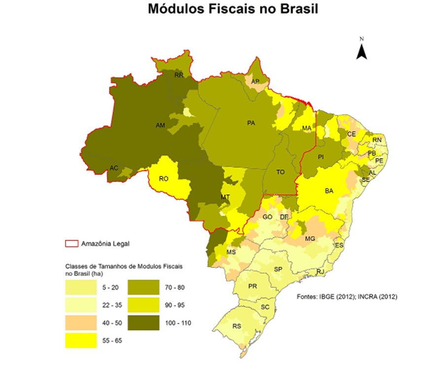 divisao de modulos fiscais no Brasil