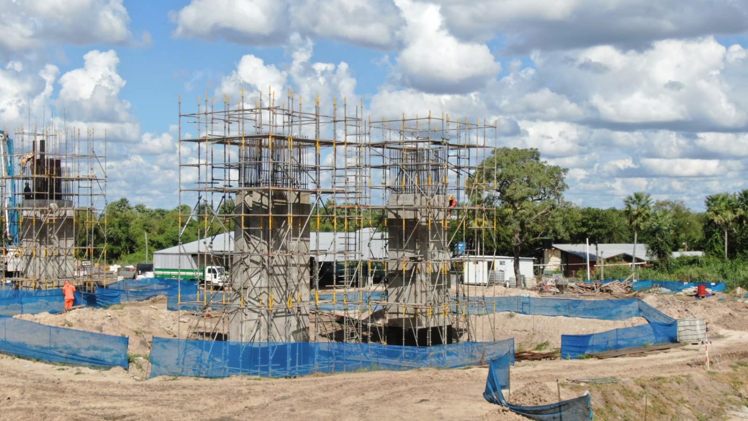 Construção da ponte da Rota Bioceânica está a todo vapor em Mato Grosso do Sul