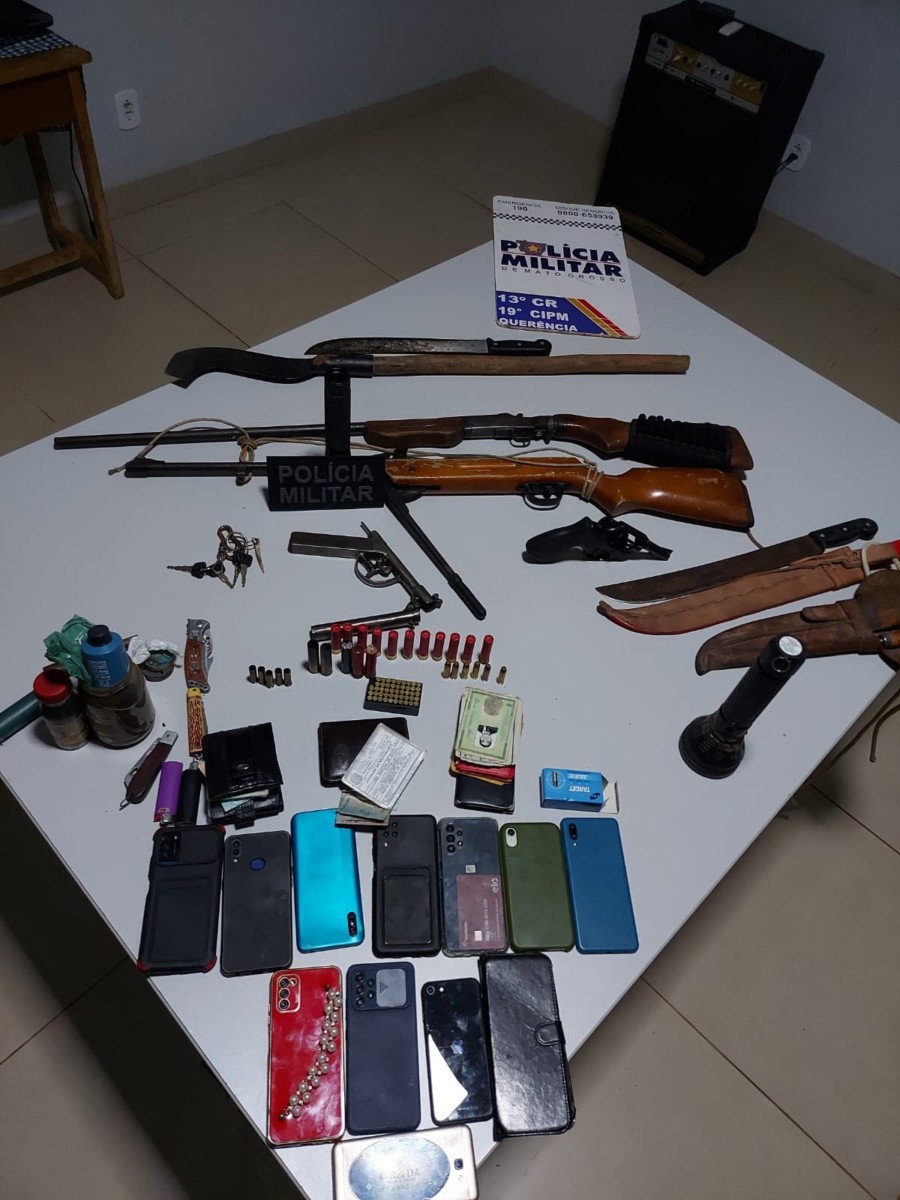 Polícia Militar apreende arsenal com invasores de terra em Mato Grosso