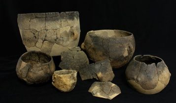 Algumas das cerâmicas analisadas pelos cientistas da universidade - Divulgação/Annabelle Cocollos