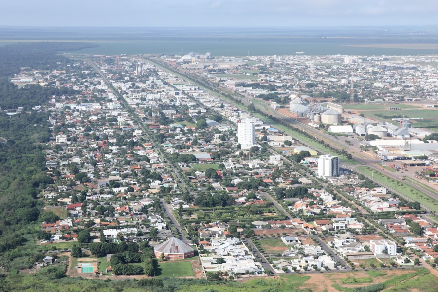 vista aerea de lucas do rio verde - mato grosso