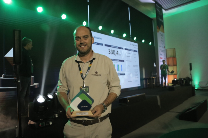 1º Lugar: Tiago Libretollo Rubert - 330,4 sc/ha - Rio Grande do Sul