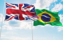bandeiras do Brasil e do Reino Unido
