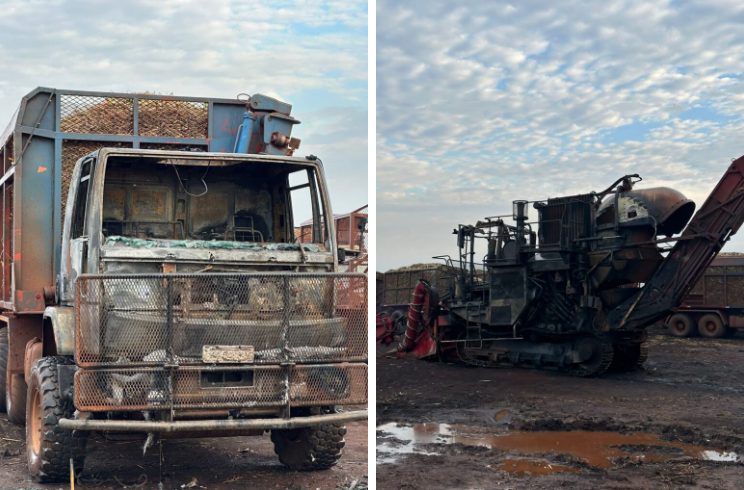 Criminosos invadem fazenda e incendeiam máquinas agrícolas CompreRural