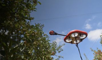 drone de maçãs