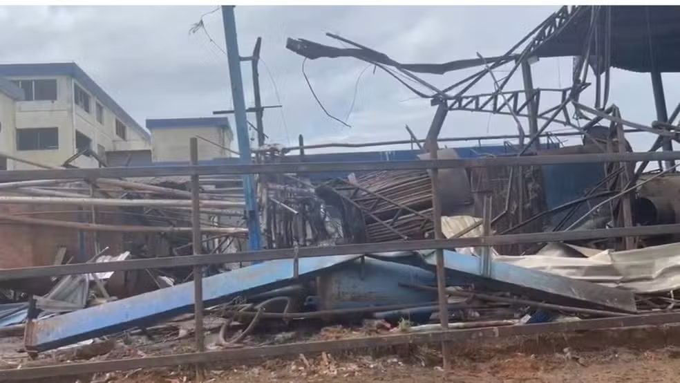 Explosão em caldeira de frigorífico em Porto Velho deixa rastro de destruição