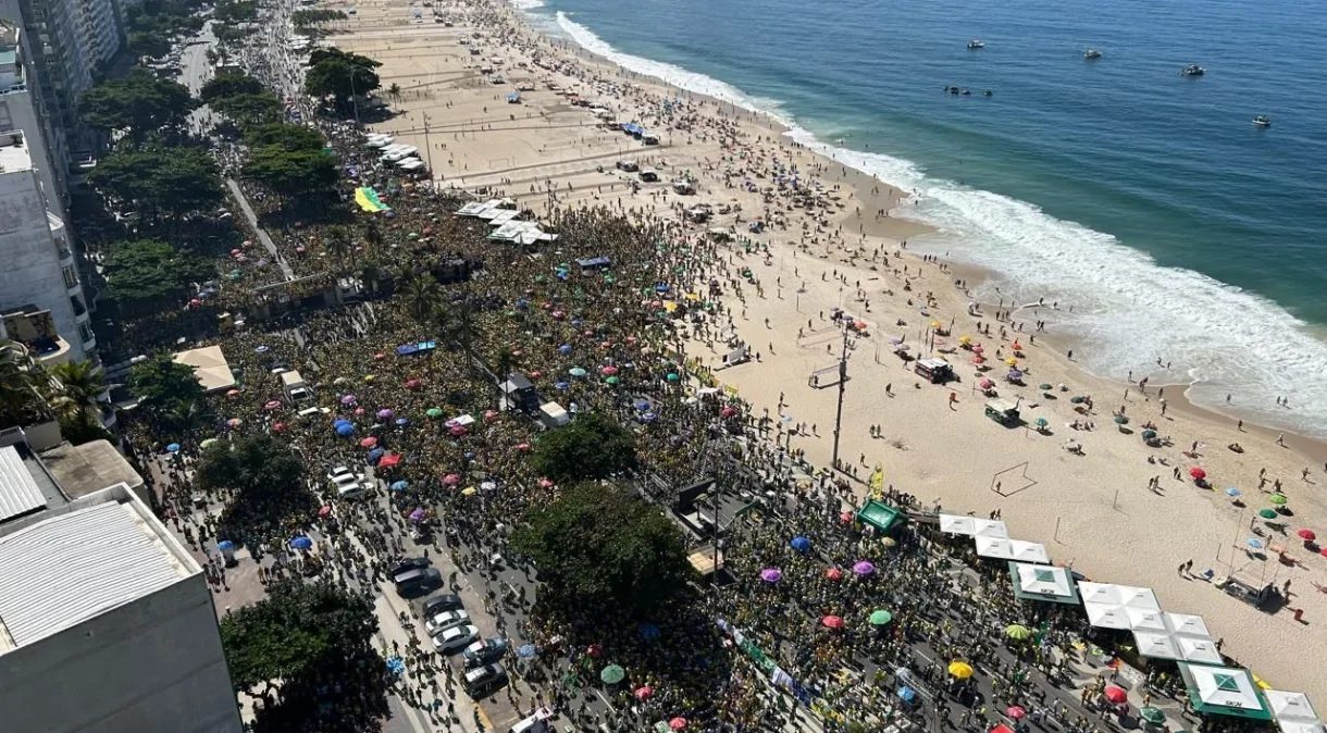 ato político no Rio de Janeiro