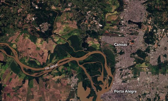 Veja o antes e depois das inundações no Rio Grande do Sul