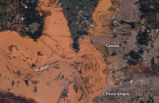 Veja o antes e depois das inundações no Rio Grande do Sul