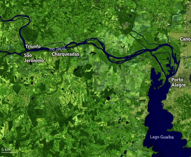 Veja o antes e depois das inundações no Rio Grande do Sul