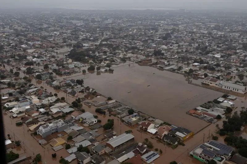 Veja o antes e depois das inundações no Rio Grande do Sul