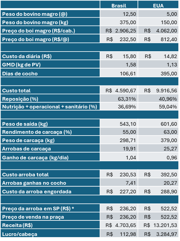 confinamento bovino nos EUA