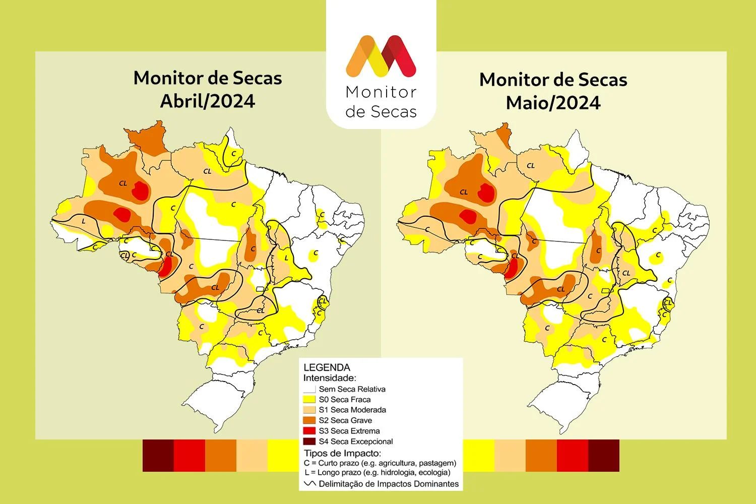 Sudeste registra intensificação da seca conforme a última atualização do Monitor de Secas