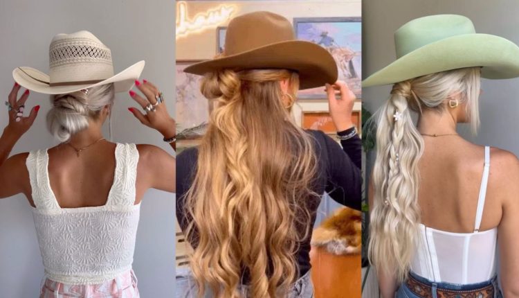 7 penteados fáceis para usar com um chapéu de Cowboy