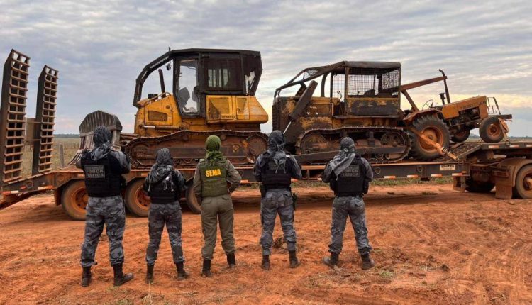 Apreensoes de maquinas no combate a invasoes de terras aumenta 134 no mato grosso