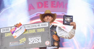 Everton Natan de Viradouro é o campeão do 31º Barretos International Rodeo