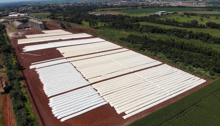 armazenagem de graos com silo bolsa