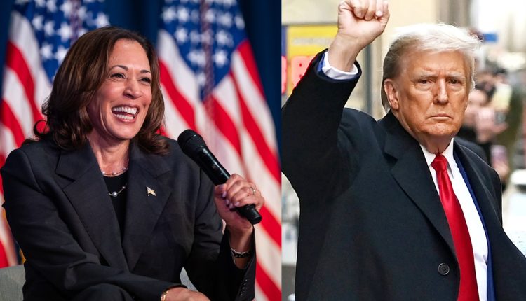 candidatos a presidencia dos eua - kamala harris e donald trump