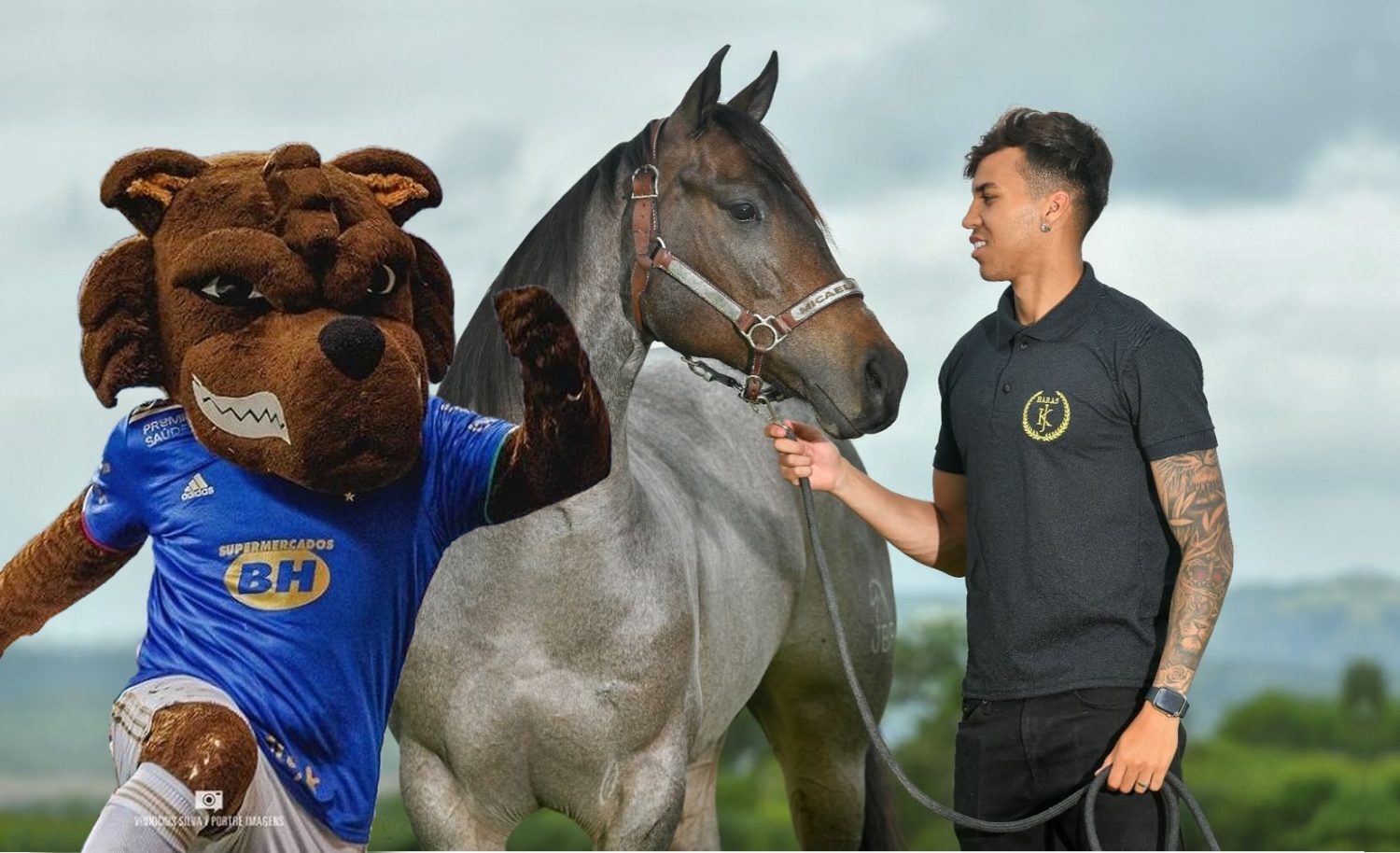 Kaio Jorge vaquejada - jogador do cruzeiro - mascote do cruzeiro