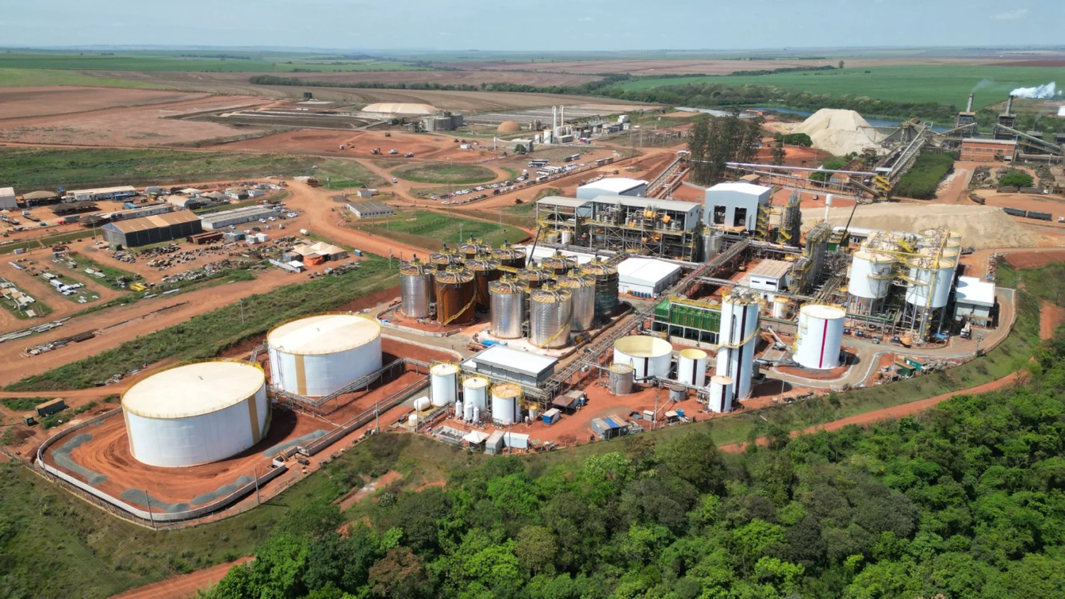 planta industrial da usina da Raizen em Guariba