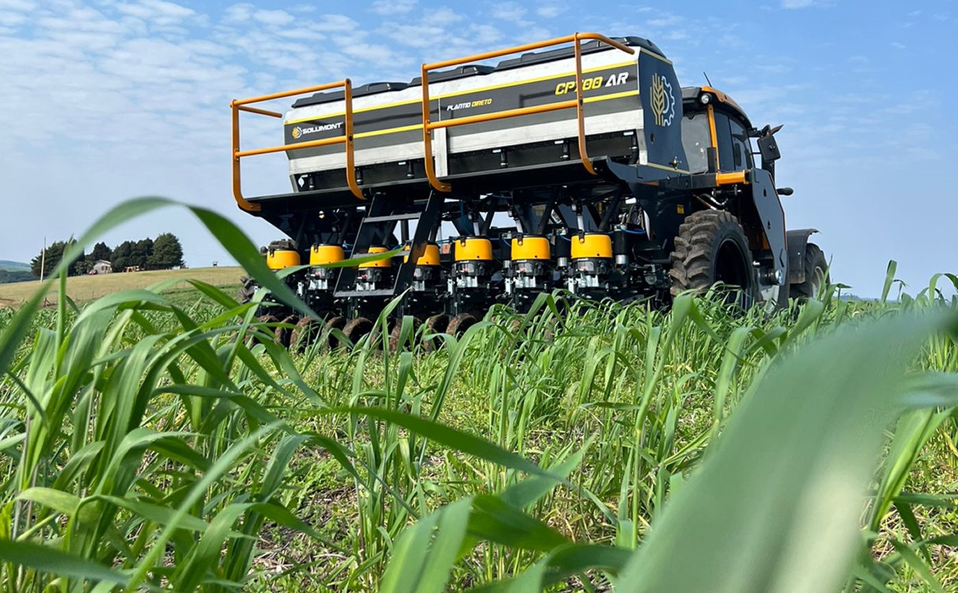 plantio direto com plantadeira em linha