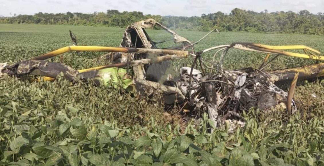 piloto derruba avião agrícola e morre queimado