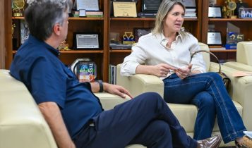 Presidente da ABCZ recebe Presidente do Instituto Pensar Agropecuária durante a 90ª ExpoZebu