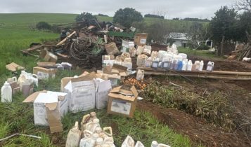 Fiscais agropecuários e policiais apreendem agrotóxicos avaliados em R$ 100 mil em Augusto Pestana