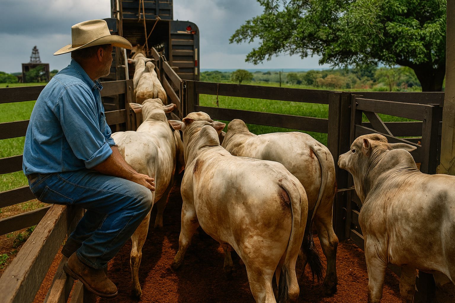 embarque de boi gordo bovinos