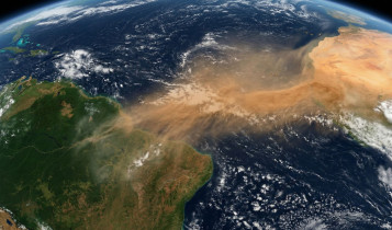 Areia do Deserto do Saara nevega pela atmosfera ate a Amazonia no brasil