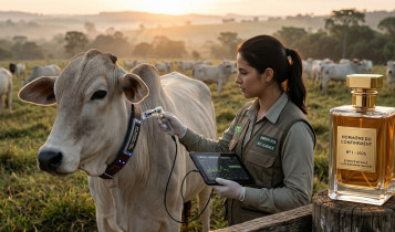 O cheiro do estresse: Por que a ciência de 2026 está extraindo o suor de vacas para criar o perfume mais caro do mundo?