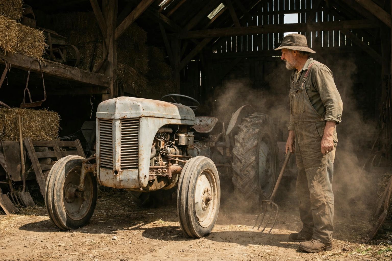 Trator de 1948 volta ao campo