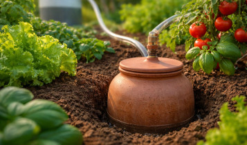 enterrar pote de barro na horta