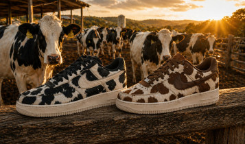 Nike aposta no “cow print” — tênis com estampa de vaca — e o agro invade de vez a moda global