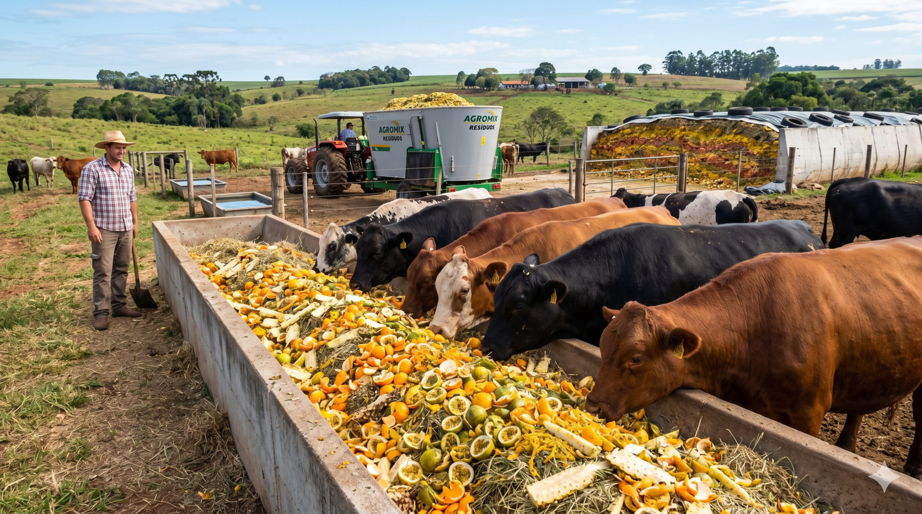 Laranja, abacaxi e maracujá no cocho? Entenda por que essa mistura está revolucionando a ensilagem