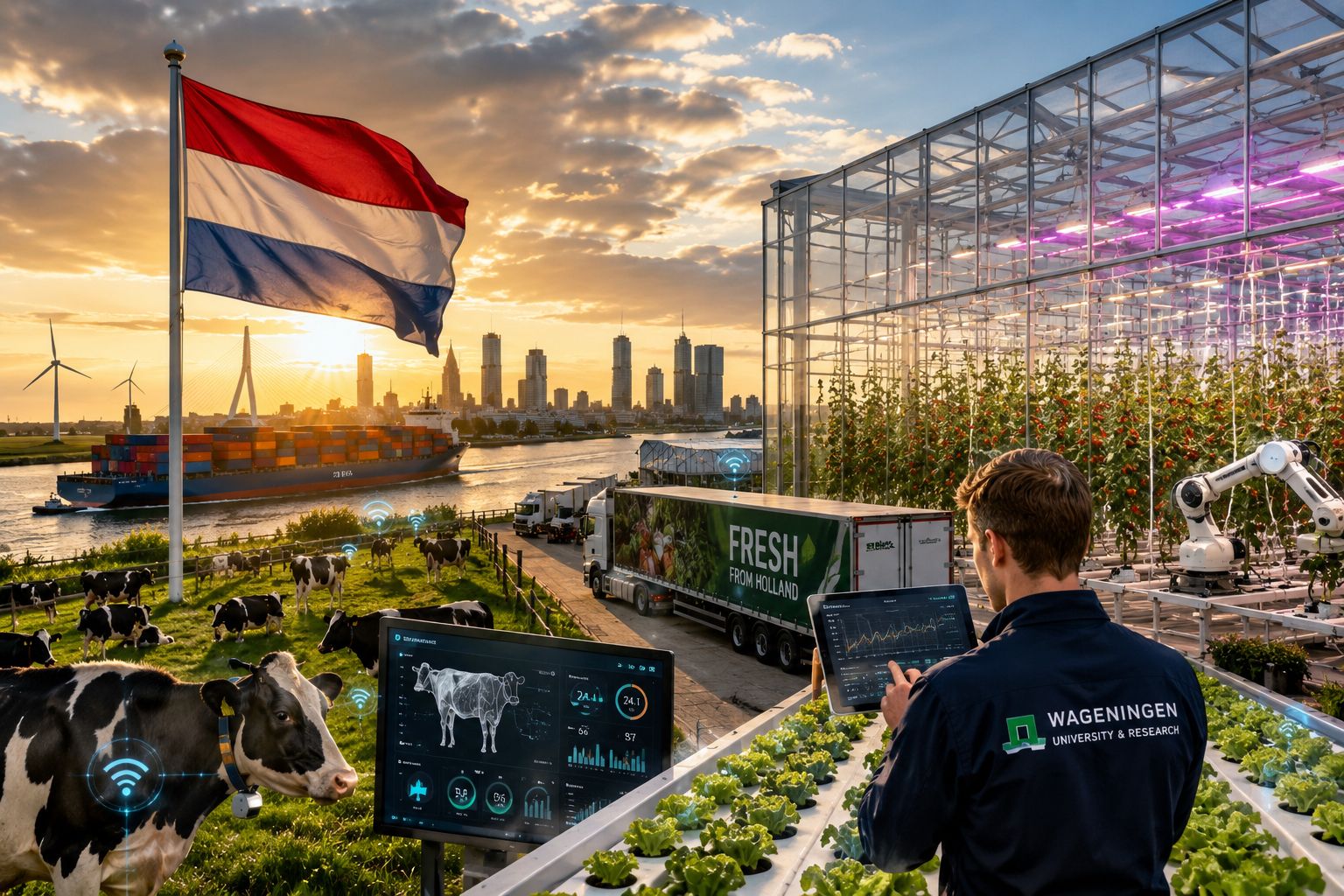 Holanda se tornou terceiro maior exportador de alimentos do mundo