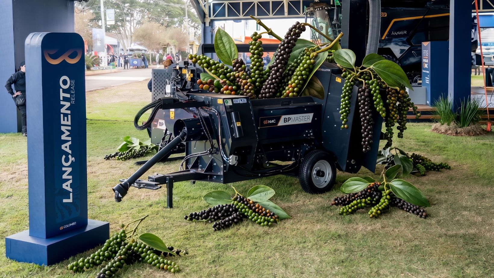 Maquina inedita no mundo deve transformar a colheita de pimenta-do-reino no Brasil