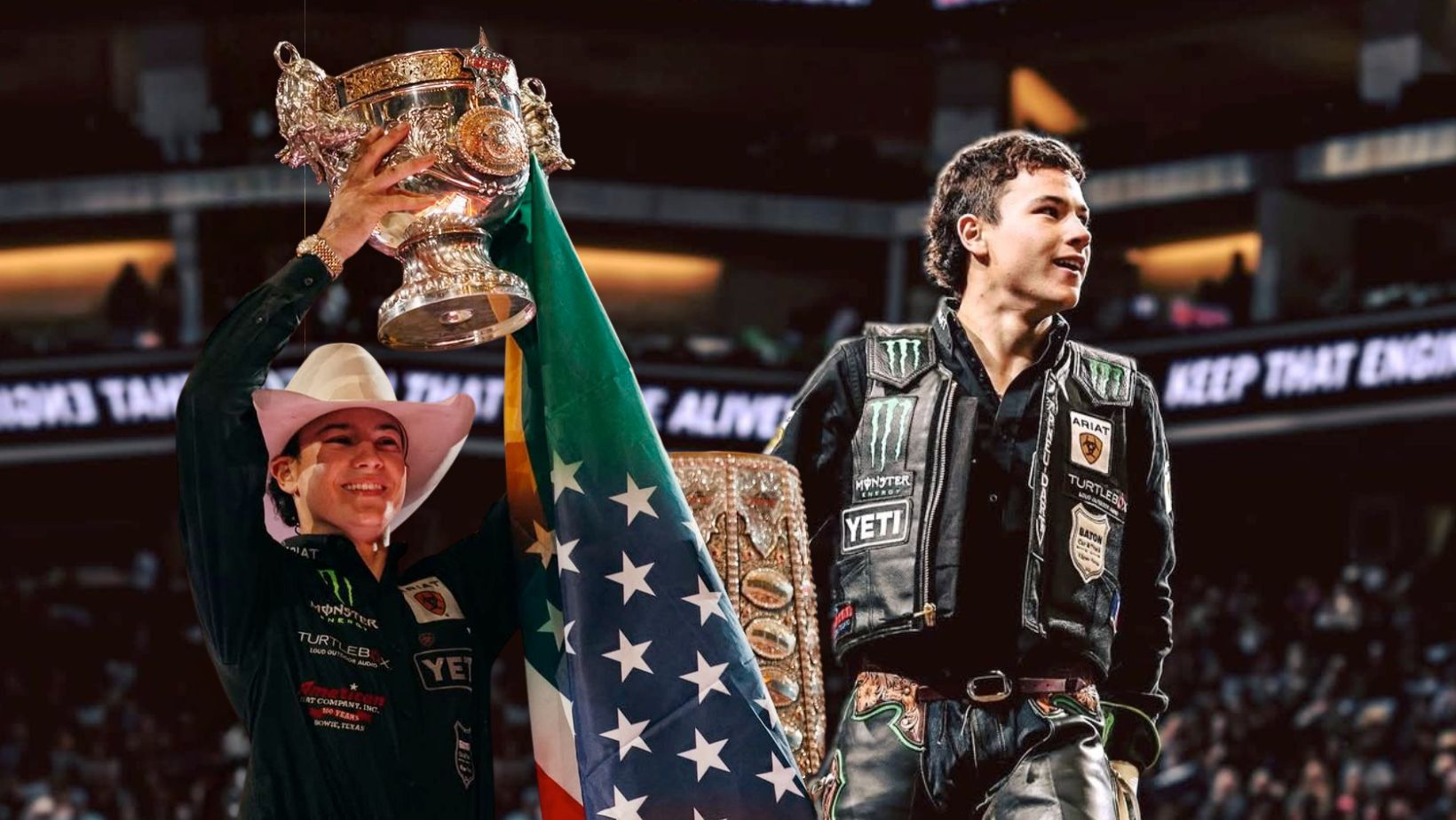 john crimber levantando o trofeu de campeao mundial