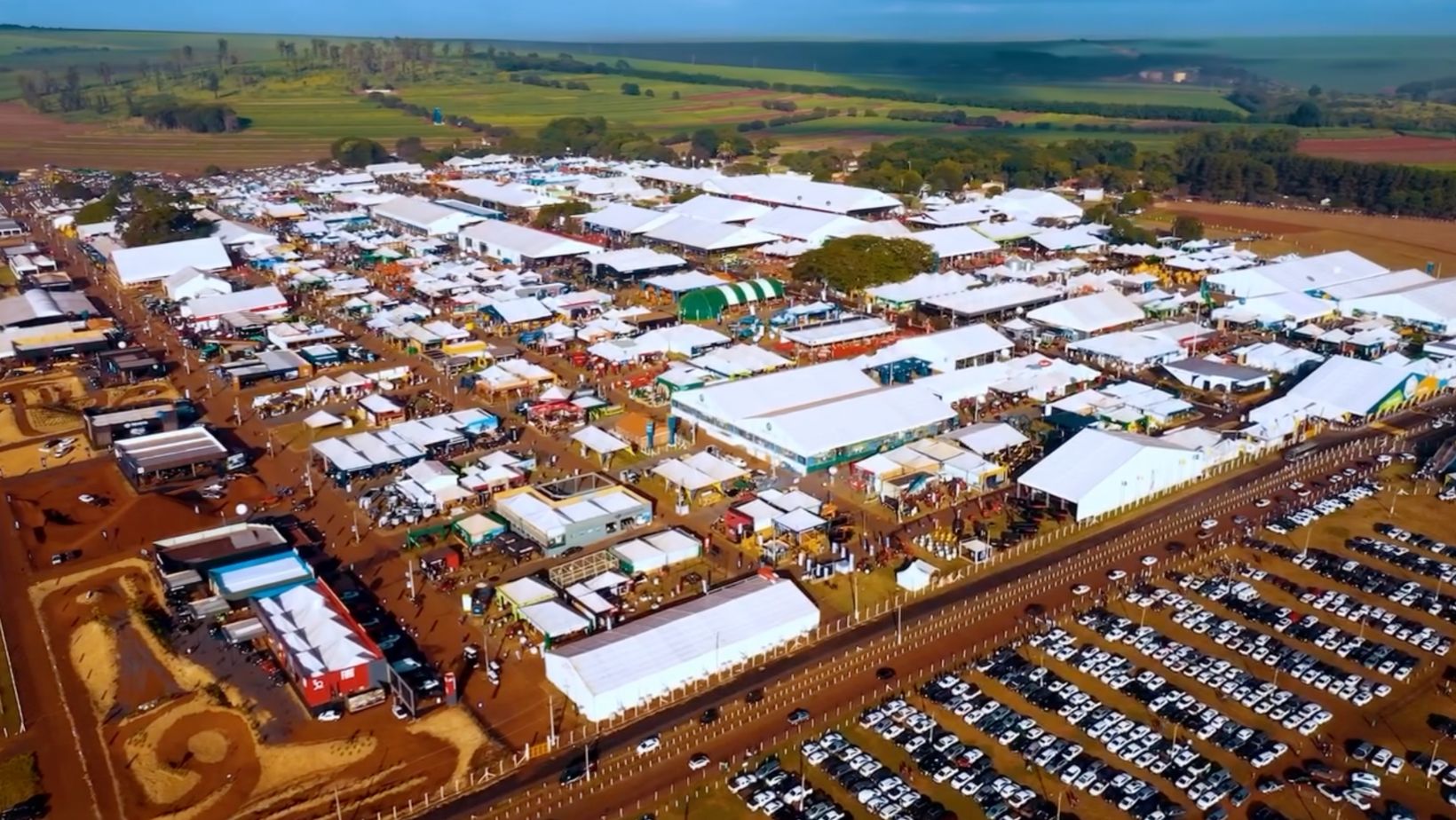 drone visao aerea da agrishow 2026